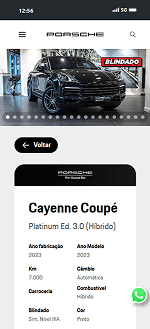Porsche Pre-Owned Rio - Site & Automação (Mobile)