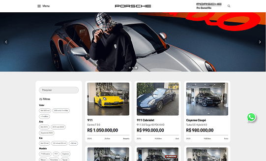 Porsche Pre-Owned Rio - Site & Automação